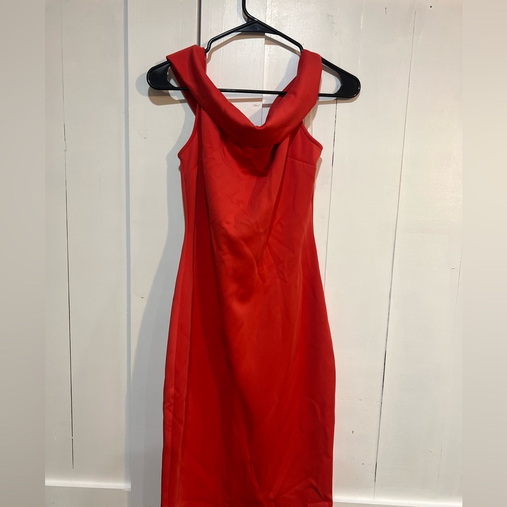 Red dress casual belle and sky